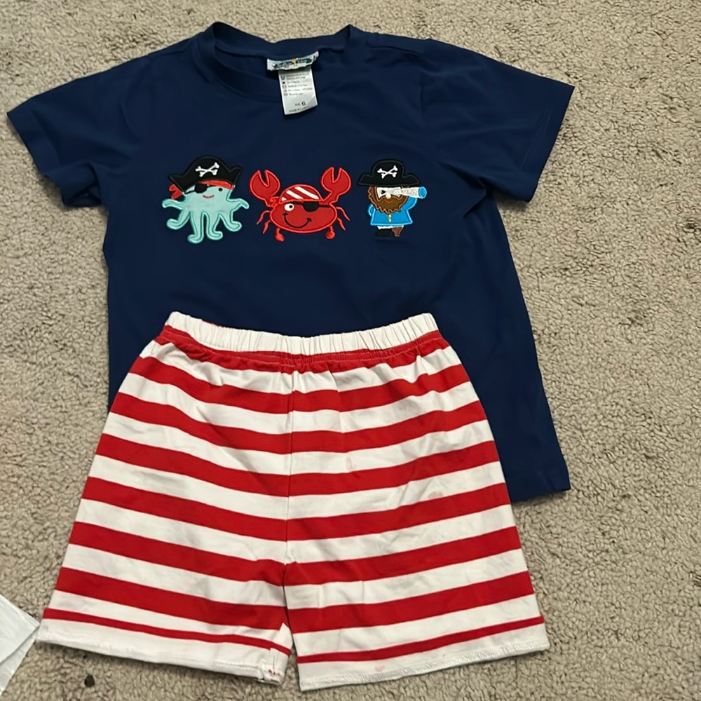 Matching Pirate shorts set